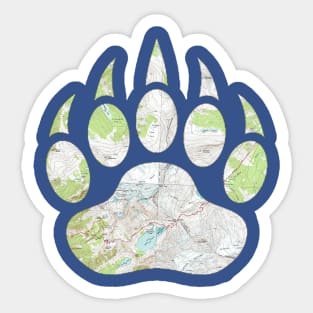 Glacier National Park Bear Paw Sticker